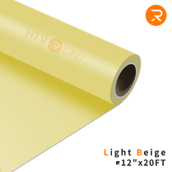 HTVront Heat Transfer Vinyl Roll 12 x 20 Ft Light Beige