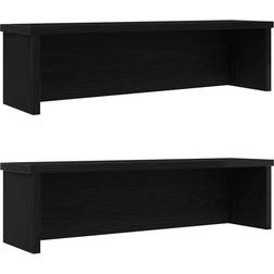 vidaXL Køkkenreoler Kan Stables 2 Stk 60x15x16 cm Sort Væghylde