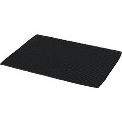 GoodHome Kina Black Rectangular Bath Mat 70 cm 50 cm