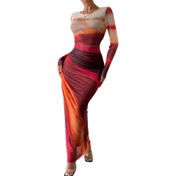 Shein Womens Gradient Pleated Dress