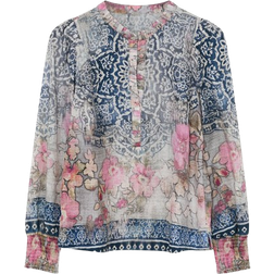 Gustav Neomi Bluse - Rose Flower/Navy Print