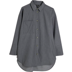 River Island Oversized Skjorte Del Af Sæt - Grå