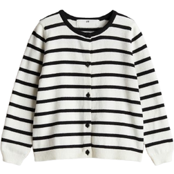 H&M Girls Black Fine-knit cotton cardigan 1½-2Y