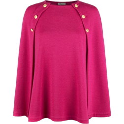 Stenströms Mary Poncho i Merinould - Mørk Rosa