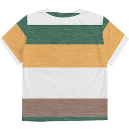 Shein Modisches, kreatives Sommer Top mit mehrfarbigen lässiges Rundhals Kurzarm Damen T-Shirt