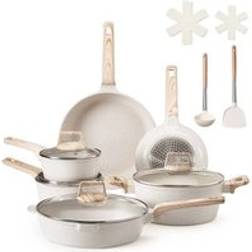 VEVOR 17 Piece Pots And Pans Granite Nonstick Cookware Set with lid