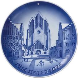 Royal Copenhagen Bing & Grøndahl Årsplatte 2025 18 cm Hvid Str 18 cm Dekoration