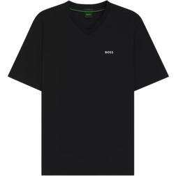 HUGO BOSS Contrast Logo Regular-Fit T-Shirt - Black