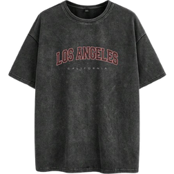 Shein Oversized Black Marled TShirt