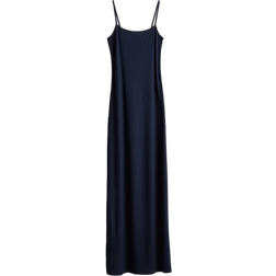 H&M Ribbet Bodyconkjole - Blå
