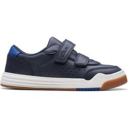 Clarks Kids' Urban Solo Leather Riptape Trainers