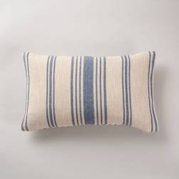 Dunelm Churchgate Drayton Stripe Cushion Complete Decoration Pillows White, Blue (30x50cm)