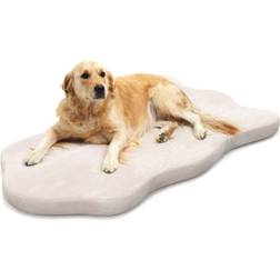 Ortopedisk Hundsäng För Stora Hundar Med Memory Foam-Stöd Och Avtagbart Överdrag Beige