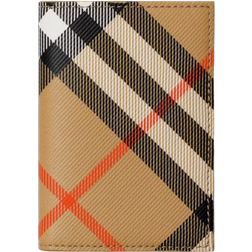 Burberry Check Folding Card Case - Sand