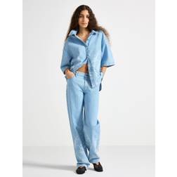 Lindex Sia Extra Long Jeans With Flower Print