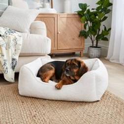 Dunelm Sherpa Box Pet Bed Ivory