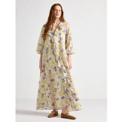 Lindex Midi Klänning Med Volanger