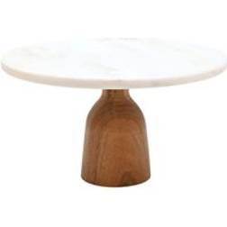 Hestia Round Marble - White Cake Stand