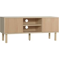 Homcom TV-Stativ För Upp Till 50 Tum 2 Skjutdörrar Och 2 Nischer Med Kabelkanal 115 x 40 x 49 cm TV-bänk