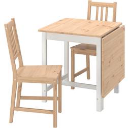 IKEA PINNTORP stolar, ljusbrunlaserad Matbord 75x124cm 3st