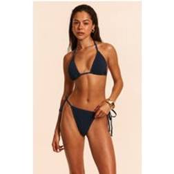 PrettyLittleThing Crinkle Triangle Bikini Top - Blue