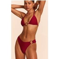 PrettyLittleThing O Ring Triangle Bikini Top - Red