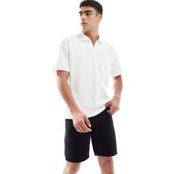 Only & Sons Pikétröja I Oversize Med Slits Vit