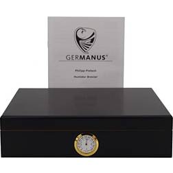 Germanus Humidor Ornoir Med Luftfuktare Och Hygrometer Svart Guld