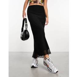 ASOS DESIGN Mesh Midi Skirt - Black
