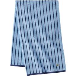 Lacoste Centre Mark Cotton Jacquard Stripe 30" x 52" - Bath Towel Blue (132.1x76.2cm)