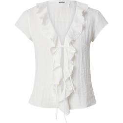 Weekday Blouse With Frill Tie Front Detail - Off-White