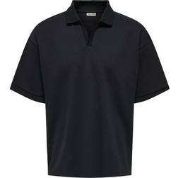 Only & Sons Oversize Pikétröja Med Slitskrage Vit/A