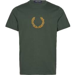 Fred Perry Textured Laurel Wreath T-shirt - Court Green