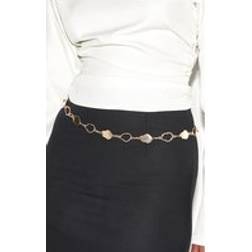 PrettyLittleThing Gold Molten Link Belly Chain - Yellow
