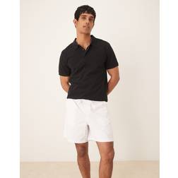 ASOS DESIGN Hvide Shorts Med Vide Ben I Hørblanding