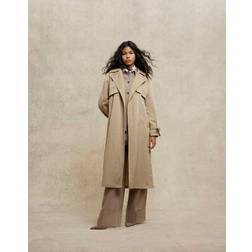 River Island Relaxed Wrap Trench Coat - Beige