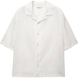 Pull&Bear Skjorte I Hør - Ecrufarvet