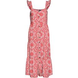 Vero Moda Vmlinn Midikjole - Hummer/Hvid