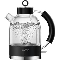 Ascot Electric Kettle 1.5L Borosilicate Glass Tea Heater