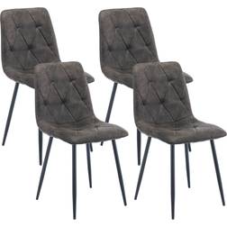 Williston Forge Classic Faux Suede Dining Chairs With Metal Leg Set Of 4 Kitchen Chair