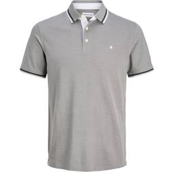 Jack & Jones Enfärgat Pikétröja T-shirt Grå