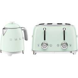 Smeg Mini Kettle And Toaster Set 2000W Green KLF05PGUK/TSF03PGUK
