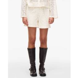 Vila Vimerinda Crochet Hw Shorts - Beige