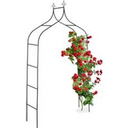 Relaxdays Rosenbåge Metall 260 x 140 x 38 cm Svart