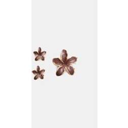 Stradivarius Pack of 3 Floral Hair Clips Brown