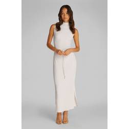 Calvin Klein Crinkle Jacquard Ankle Dress - White