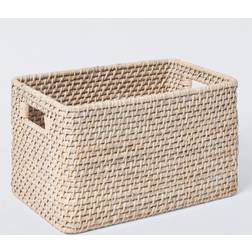 John Lewis Rattan Storage Off White Basket
