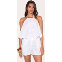 PrettyLittleThing Poplin Floaty Shorts - White