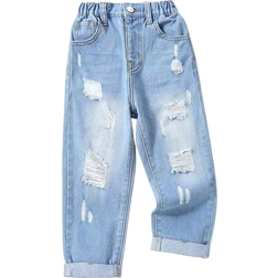 Shein Toddler Girls Ripped Washed Jeans