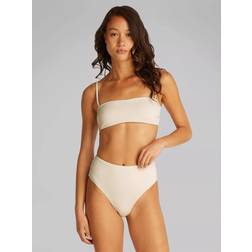 Calvin Klein Bikinihose Mit Hoher Taille - Beige